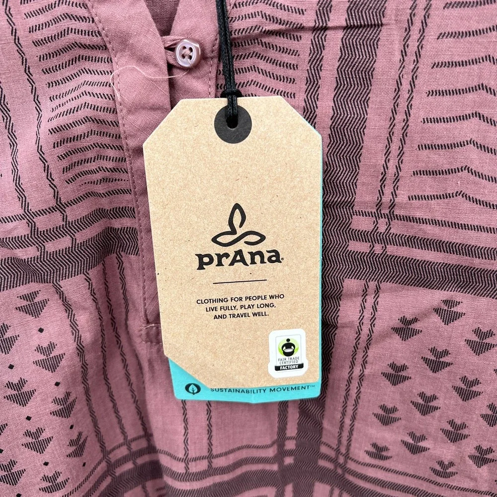PrAna Women's Elena Top in Dark Mauve Size XS - Picture 2 of 5
